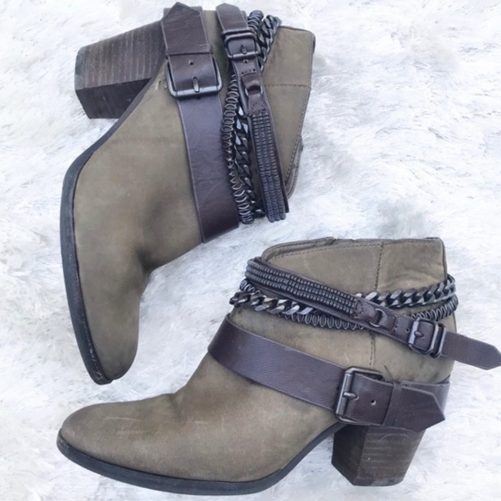 Dolce Vita Olive Green Ankle Yasmina Boots Booties